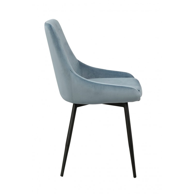 RO Sier Dining Chair Light Blue Velvet